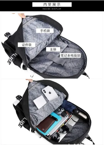 Vista 5 de GO2COSY - Mochila para estudiantes, diseño de Kimetsu, 7), gc010