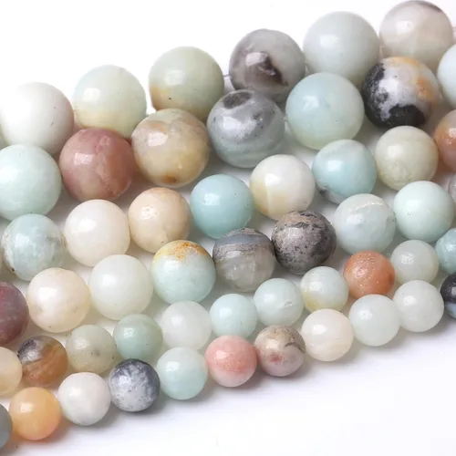 Vista 32 de 6 mm Cuentas redondas sueltas de piedra de sangre africana Cuentas naturales de gemas Cuentas de piedra de energía de cristal para hacer joyas