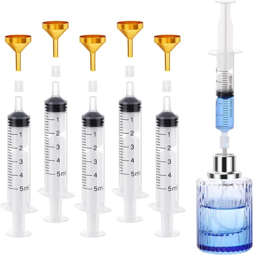 Vista 13 de Segbeauty Kit de Herramientas de Recarga de Perfume de 5ml, Juego de 8 Piezas de Herramientas de Dispensador de Perfume Transparente de Plástico