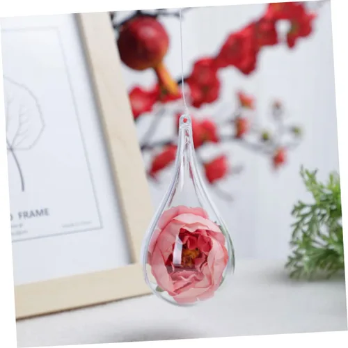 Vista 9 de NOLITOY 24 bolas huecas rellenables de Navidad, bolas transparentes rellenables, bolas de Navidad transparentes, decoraciones de ceremonia de boda