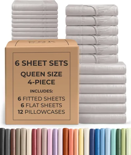 Vista 193 de Pack of 2, Twin Size 3 Piece Sheet Set - Breathable & Cooling - White