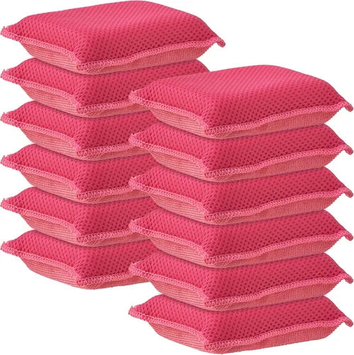 Vista 10 de Esponjas de microfibra para platos, esponjas de cocina, esponja antiarañazos, esponjas de limpieza para el hogar, suministros de limpieza multiusos