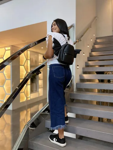 Vista 6 de Prime Original Mini mochila de moda para mujer Bolso de hombro desmontable con ala de ángel de murciélago