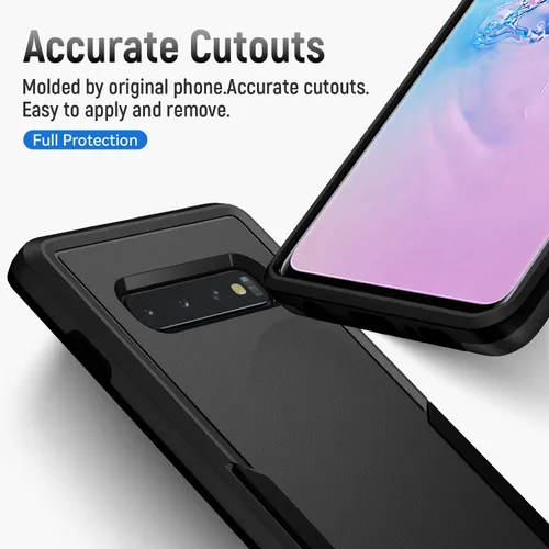 Vista 3 de Funda para Samsung Galaxy S10, con Protector de Pantalla HD [Probado contra Caídas de Grado Militar] Funda Protectora de Servicio Pesado Resistente