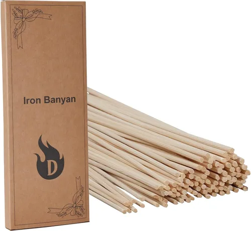Vista 8 de Varillas difusoras de varillas de madera de ratán natural de 10 pulgadas, recambios de difusor, varillas de repuesto para difusor de aroma de aceite