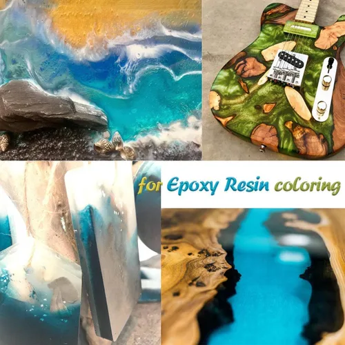 Vista 5 de Polvo de mica, resina en polvo de perla en botella, suministros de pigmento para pintura, jabón, bomba de baño artesanales, elaboración de velas