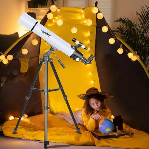 Vista 7 de Telescopio para adultos de alta potencia, telescopio refractor profesional de 80 mm de apertura y 900 mm para adultos y principiantes, telescopio