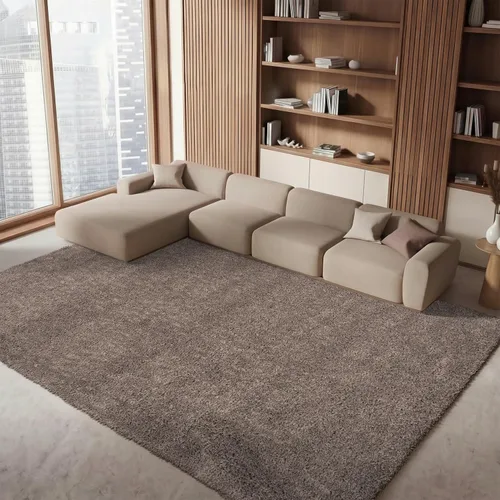 Vista 78 de SAFAVIEH Colección August Shag - Alfombra de área de 6 x 9 pies, color lila, diseño sólido, no desprende pelusa y de fácil cuidado, grosor de 1.2