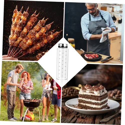 Vista 8 de Agitadores de acero inoxidable, tarros de condimentos de doble uso, fáciles de usar y limpiar para cocina y barbacoa (16.9 fl oz)