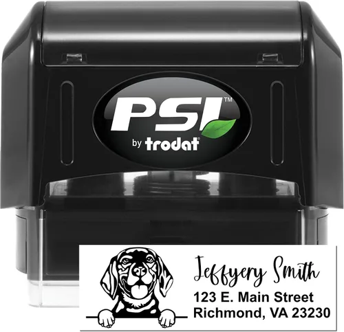 Vista 142 de American Bulldog Stamp Duo, Custom Return Address for Dog Lovers, Personalized Mail Mark for Letters and Cards