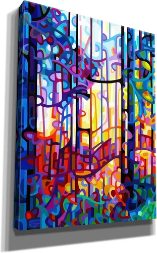 Vista 2 de Epic Graffiti Mandy Budan - Lienzo decorativo para pared, diseño de corazón de oro, 12 x 16 pulgadas