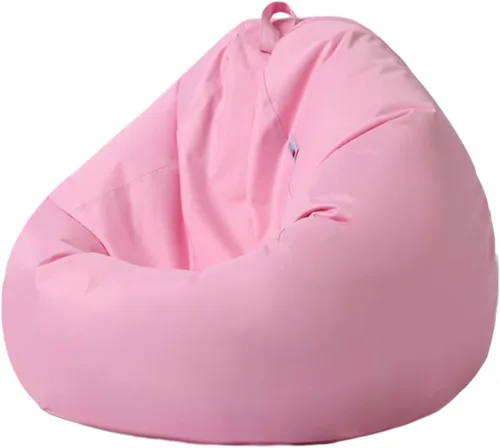 Vista 13 de Morbuy Puf para niños y adultos (sin relleno), funda suave y perezosa para sofá cama, lavable, almacenamiento de gran tamaño para interiores y Marrón