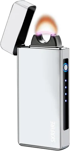 Vista 14 de SKRFIRE Encendedor USB resistente al viento – Arco eléctrico de alta potencia, encendedor de plasma recargable con linterna multimodo y pantalla