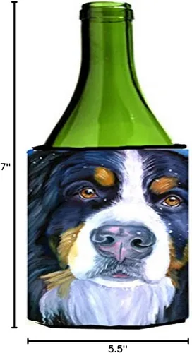 Vista 3 de Caroline's Treasures 7337LITERK Luca The Bernese Mountain Dog Botella de vino Hugger Botella Enfriador de Frigorífico Funda Abrazador Lavable a