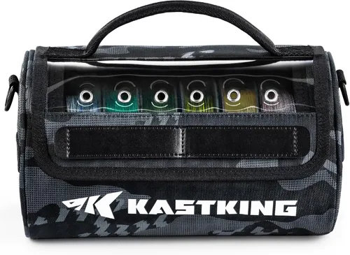 Vista 10 de KastKing BaitSpace Bolsa de gestión de línea, bolsa de almacenamiento de línea de pesca con nailon resistente al agua, ventana transparente, divisor