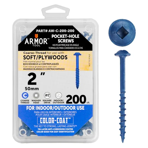 Vista 10 de ARMOR TOOL AP-C-100-100 Tornillos de rosca gruesa de 1 pulgada con revestimiento de color verde y unidad cuadrada