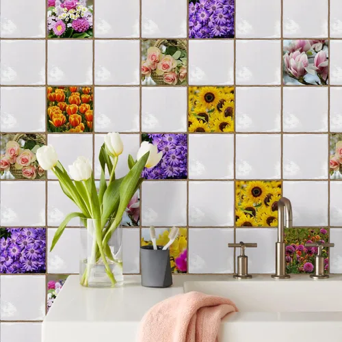 Vista 33 de Alwayspon Vinilo adhesivo efecto piedra, pegatinas para azulejos de pared autoadhesivas, protector antisalpicaduras para cocina y baño, T026