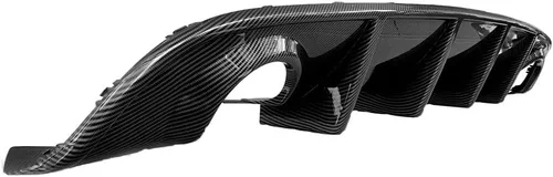 Vista 3 de SRT - Difusor de parachoques trasero estilo para Dodge Charger 2015-2022 – Patrón de fibra de carbono PP Lip – Compatible con GT, R/T, Scat Pack