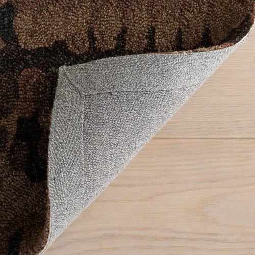 Vista 6 de Dash & Albert Paint Chip Hand Micro Hooked Wool Rug, 2' X 3', Bark Abstract