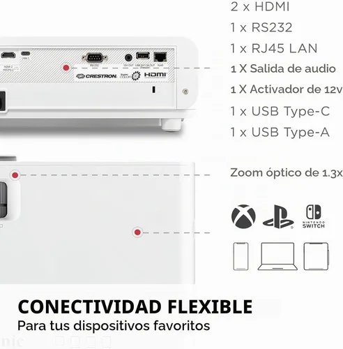 Vista 8 de ViewSonic Proyector PX701-4K UHD, 3200 lúmenes, 240Hz HDR, Auto Keystone