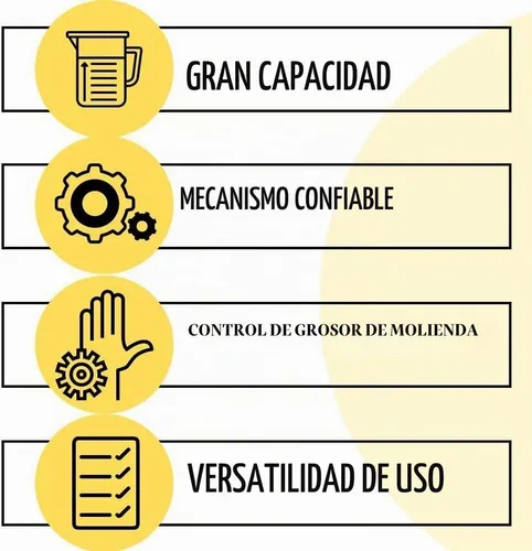 Vista 6 de Molino de grano de maíz para grietas a mano, molinillo manual, molinillo de alimentos, molino de granos de hierro para maíz, café, alimentos, trigo