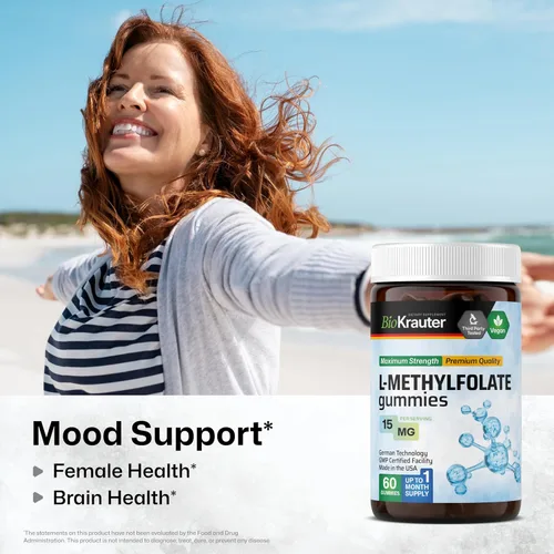 Vista 2 de BIO KRAUTER® Ácido hialurónico con vitamina C para apoyo a la hidratación de la piel – Suplementos de ácido hialurónico vegano de 250 mg de fuerza