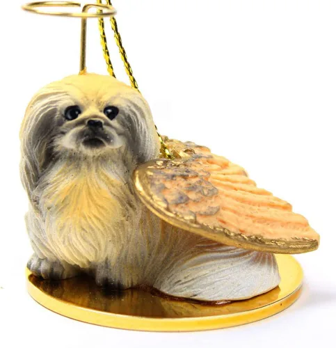 Vista 150 de Conversation Concepts Adorno navideño: Chihuahua, pelo largo 19-Dorado