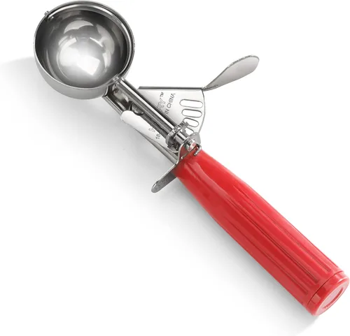 Vista 14 de New Star Foodservice 34905 cuchara de presión para pulgar de grado comercial/cuchara para helado, acero inoxidable 18/8, 0.875 oz, tamaño 40, púrpura