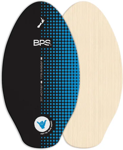 Vista 17 de BPS Skimboard 'Shaka' de Nueva Zelanda con almohadillas de agarre EVA de colores y capa transparente de alto brillo tablas de madera para aventuras
