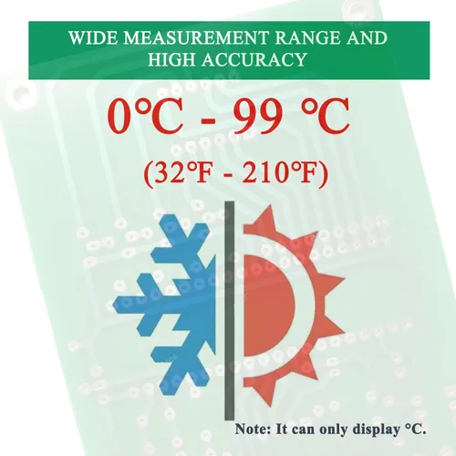 Vista 5 de Kits de práctica de soldadura DIY DS18B20 Módulo de sensor de temperatura Kits electrónicos DIY Kit de proyecto de soldadura 32.0-210.2 °F