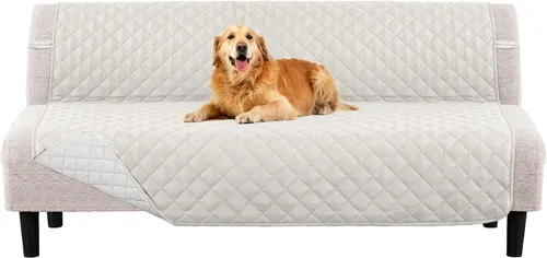 Vista 29 de PrinceDeco Funda de sofá para perros, lavable y reversible, apta para mascotas, resistente al agua, protector de muebles con correas elásticas