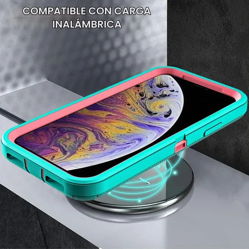 Vista 6 de YKHJKLEC Funda para iPhone Xs Max, grado militar 3 en 1, resistente a los golpes, a prueba de caídas, polvo con 2 protectores de pantalla de vidrio