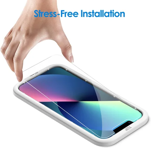 Vista 7 de JETech Paquete de protector de pantalla para iPhone 13 mini de 5.4 pulgadas con protector de lente de cámara y funda antigolpes