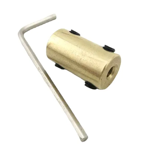Vista 7 de Acoplamiento rígido Acoplador de eje de conexión de latón Acoplador de eje de latón para RC Airplane Boat Moto Connector Coupler 10 a 0.394 in