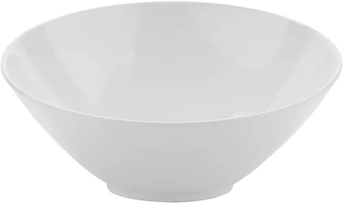 Vista 2 de G.E.T. B-792-W - Cuenco en ángulo para servir en cascada para ensaladas, arroz y postre, 24 onzas / 9.25 pulgadas, color blanco