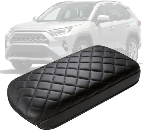 Vista 19 de AOMSAZTO Fundas de reposabrazos para Toyota RAV4 2013-2018 Beige