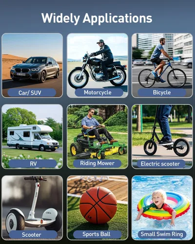 Vista 4 de Inflador de Neumáticos Compresor de Aire Portátil, Mini Bomba de Aire para Neumáticos de Coche, Bomba de Neumáticos de Bicicleta Eléctrica