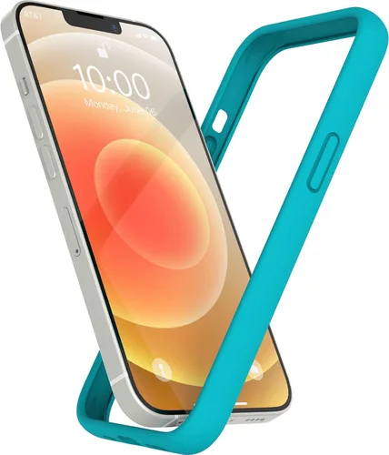 Vista 55 de Funda de silicona líquida para iPhone 12/12 Pro de 6.1 pulgadas, color negro [Absorción de golpes] [Protección de borde elevado]