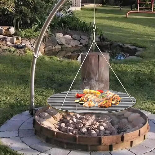 Vista 9 de onlyfire Rejilla de acero inoxidable para hogueras Rejilla de barbacoa