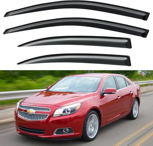 Vista 99 de YQAUTEC - Viseras para ventana, protectores contra la lluvia, compatibles con Subaru WRX 2015-2021, deflectores de viento para ventanas, viseras