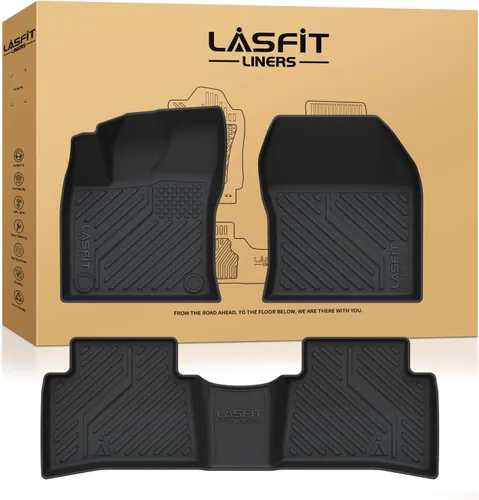 Vista 12 de LASFIT Alfombrillas de suelo para Toyota Tacoma 2024-2026 de doble cabina a gas (solo compatible con manual Tran), forros de suelo de TPE para todo