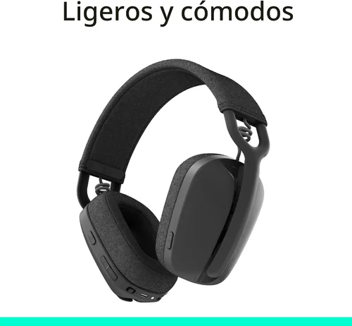 Vista 7 de Logitech Zone Vibe 100 - Auriculares inalámbricos ligeros sobre la oreja con micrófono de cancelación de ruido, auriculares Bluetooth multipunto