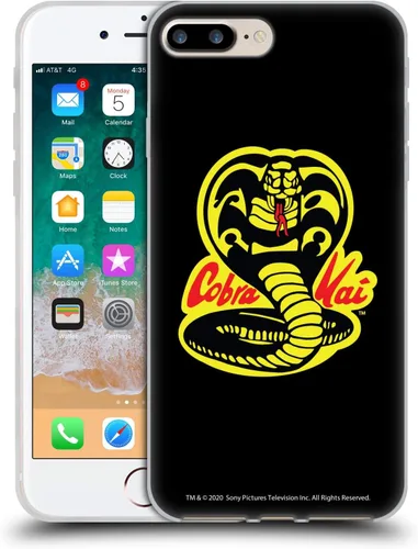 Vista 128 de Head Case Designs Funda de gel suave con licencia oficial de Cobra Kai Gold Medal Graphics compatible con Apple iPhone 7 Plus/iPhone 8 Plus