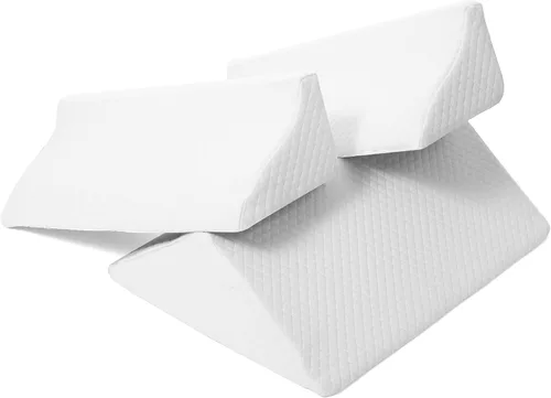 Vista 8 de Almohada de cuña lateral 3 en 1, almohada de cuña para aliviar el dolor de espalda, cuñas de espuma para colocar en la cama, cuñas de Verde