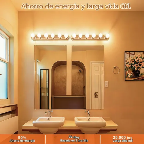 Vista 6 de Vinaco Glass G25 llevó las bombillas del globo Dimmable 6W 120V 2700K para el cuarto de baño Azul