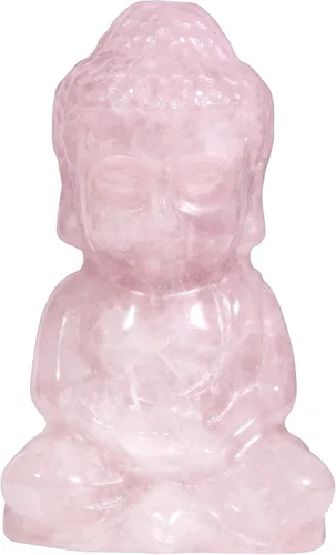 Vista 7 de Nupuyai Estatua de Buda tallada a mano con piedra de cristal para oficina en casa, escultura de piedra de obsidiana negra curativa de Reiki de 1.9