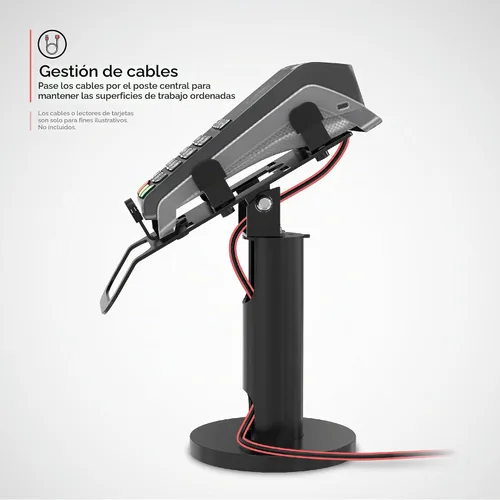 Vista 5 de CTA Digital Soporte universal para lector de tarjetas de crédito, soporte de terminal de lector para estaciones POS Verifone, Ingenico y Pax