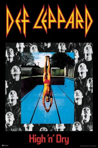 Vista 4 de Póster laminado de Def Leppard de los años 80 con banda de rock estética, marco, decoración de pared, póster de borrado en seco, arte de pared de 12