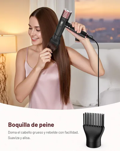 Vista 6 de MESCOMB Secador de pelo de viaje con difusor, 1875 W de doble voltaje iónico, secado rápido y control de encrespamiento para cabello grueso/rizado