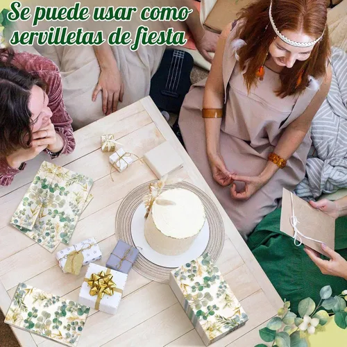 Vista 2 de Spiareal 120 toallas de mano desechables de eucalipto para baño